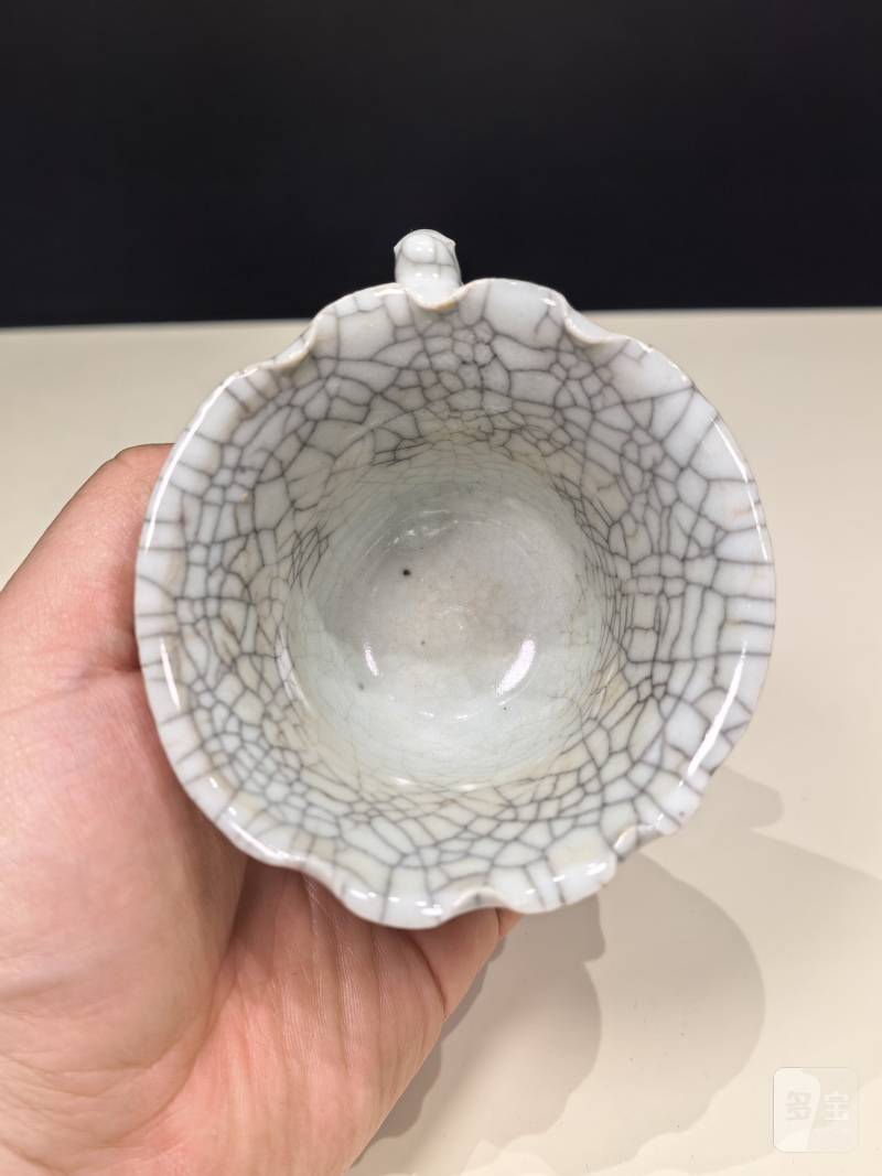 清中期 仿哥釉龙耳杯一对 - 图16